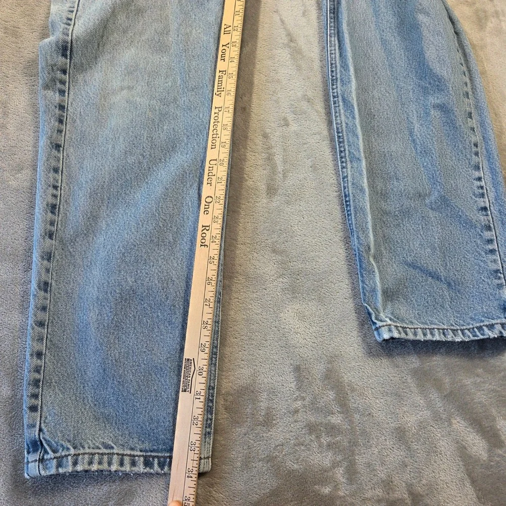 Vtg Carhartt B17 DST Relaxed Fit Jeans Mens 36x36 Light Wash Blue Denim Workwear